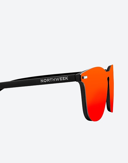 Oculos de sol Northweek WALL PHANTOM MATTE BLACK - RED POLARIZED
